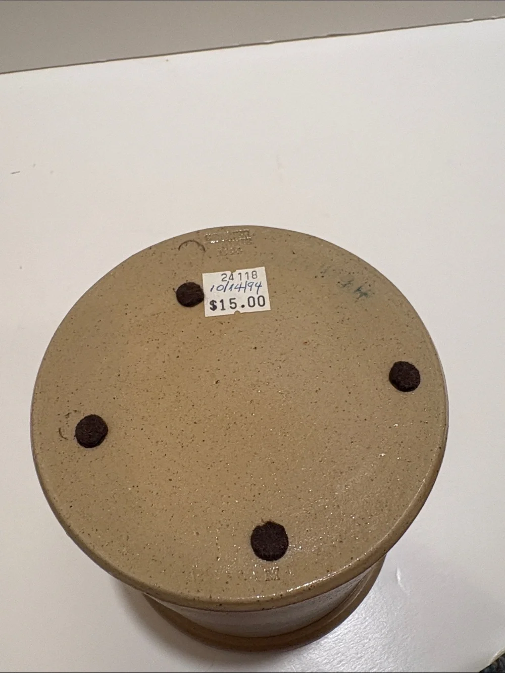 Conner Prairie pottery jar circa 1994. John Schippers artist.